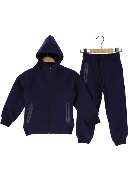 Erkek Çocuk Eşofman Takım Kapüşonlu Fermuarlı