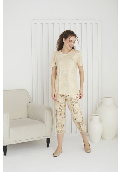 3009 Kadın Pijama Takım -Gül K - - Xl