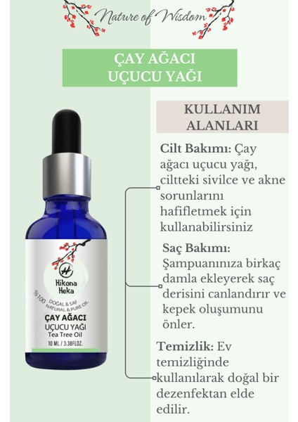 Çay Ağacı Uçucu Yağı (Tea Tree Essential Oil) Saf ve Doğal 30 ml