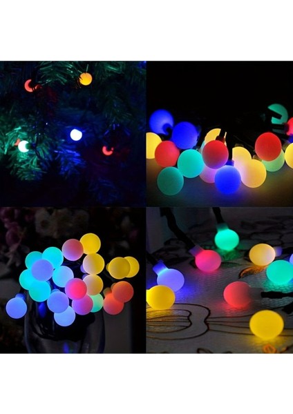 Siyah Kablolu Renkli Top LED 3 Metre