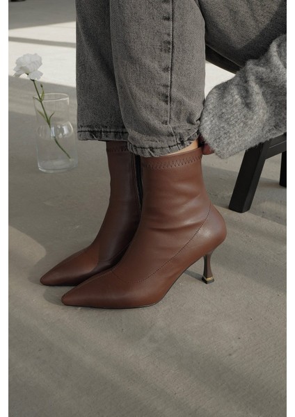 Siyah Streç Topuklu Ayakkabı