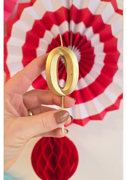 40 Yaş Gold Mum Rakam Pasta Mumu Yaş Mum Gold Renk