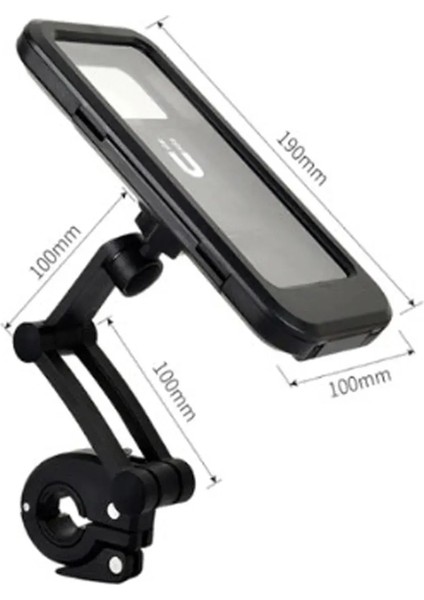 Mıknatıslı Bisiklet Motosiklet Su Geçirmez Gidon Telefon Tutucu Kılıf Kilitli 360° Ayarlanabilir