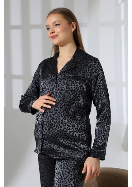 Likapashop Viskon Uzun Kollu Hamile Pijama Takımı