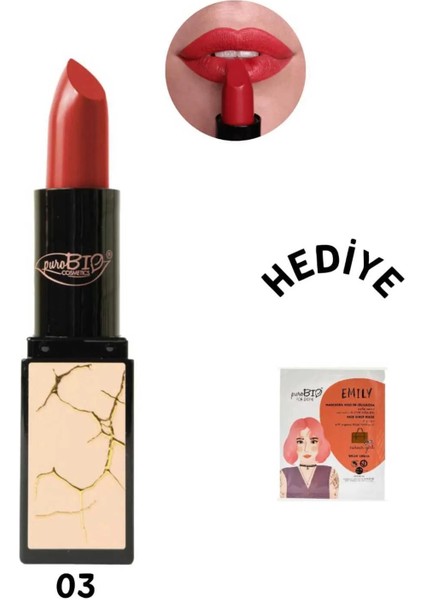 Lipstick Creamy Matte 03 Red White Faith Limited