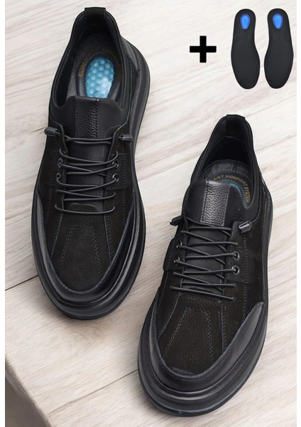 TAB550 Topuk Jelli Taban Deri Erkek Ayakkabı Casual Günlük Erkek Ayakkabı Poli Hafif Taban