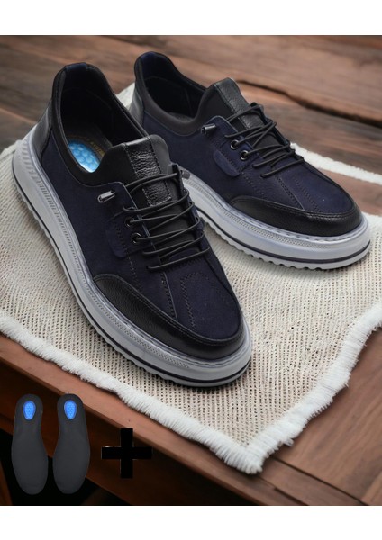 TAB550 Topuk Jelli Taban Deri Erkek Ayakkabı Casual Günlük Erkek Ayakkabı Poli Hafif Taban