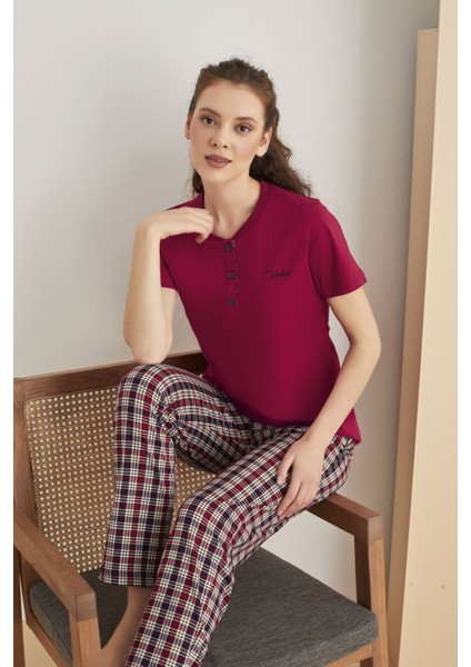 3017 Kadın Pijama Takım -Laciv - -- S