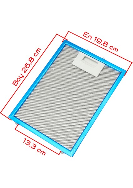 198X268 mm (19.8X26.8 Cm) Aspiratör Davlumbaz Metal Yağ Filtresi, Ferre Uyumlu & Hoover Uyumlu fiyatları