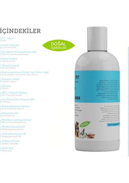 Köpek Kondisyonerli Şampuan 400 ml