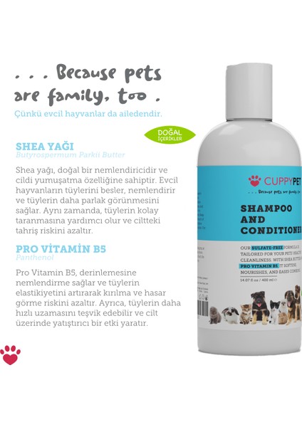 Köpek Kondisyonerli Şampuan 400 ml