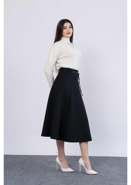 Kadın Çan Model Iç Göstermeyen Balon Etek Puf Scuba Kloş Volan Etek