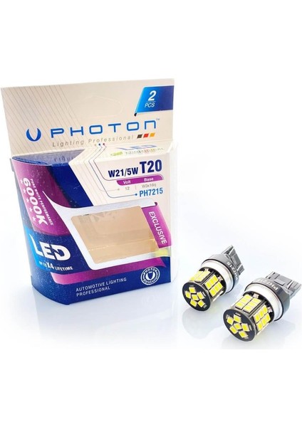 T20 Duy LED Oto Ampulü Beyaz W21W PH7215