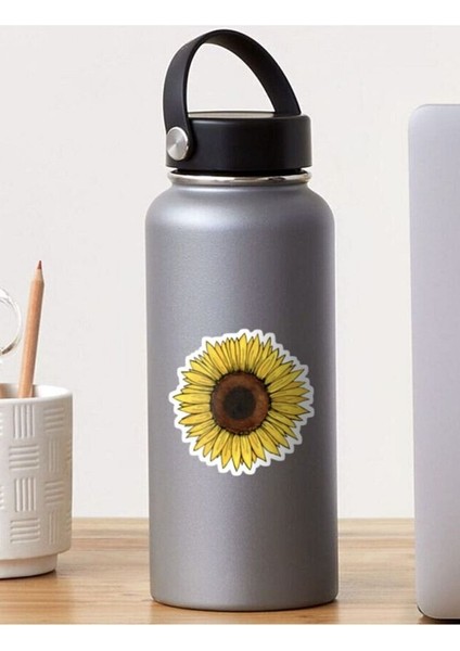 Major Selection Ayçiçeği -Sunflower Tasarımlı Sticker Seti - Telefon ve Bilgisayar, Laptop Yüzeylerine Uygun modelleri