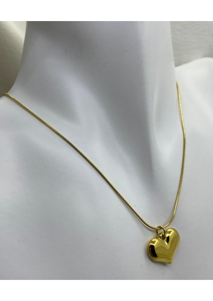Çelik Gold Renk Kalp Model Kolye fiyatları