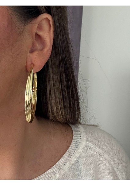 Asimetrik Büyük Halka Küpe