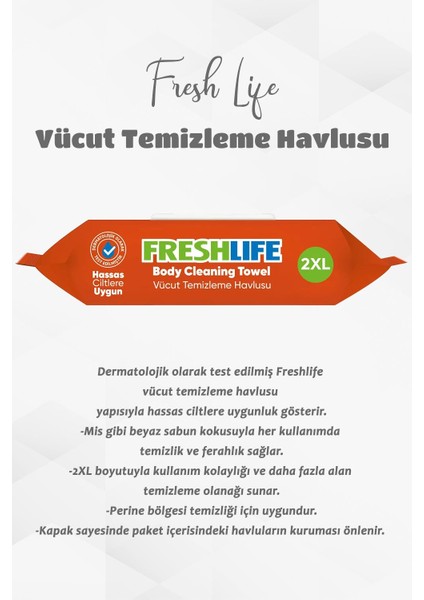 2 xl Vücut Temizleme Havlusu 50'li 5 Al 4 Öde