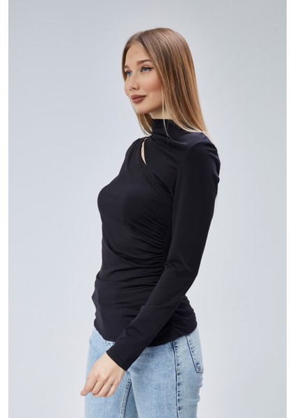 Kadın Omuz Detaylı Uzun Kollu Bluz modelleri