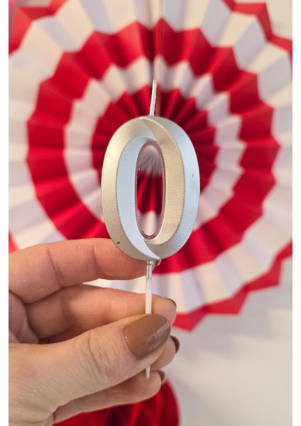 50 Yaş Gümüş Mum Rakam Pasta Mumu Yaş Mum Gümüş Renk