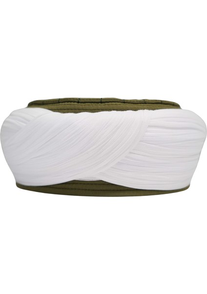 Talebe Sarığı-Beyaz Kumaş-Yeşil Takke-Çapraz Sarım-Nâli Şerif-7 Metre fiyatları