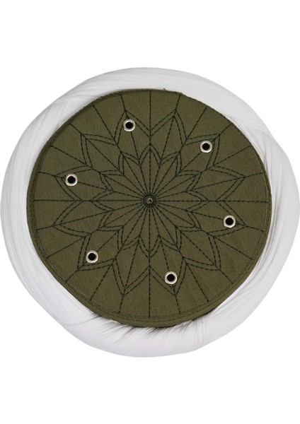 Talebe Sarığı-Beyaz Kumaş-Yeşil Takke-Çapraz Sarım-Nâli Şerif-7 Metre modelleri