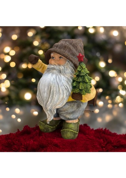 Sakallı Noel Baba 40CM Bahçe Cücesi