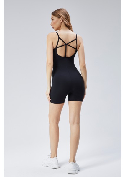 Kadın Sırtı Açık Spor Comfortlux Kısa Tulum fırsatları