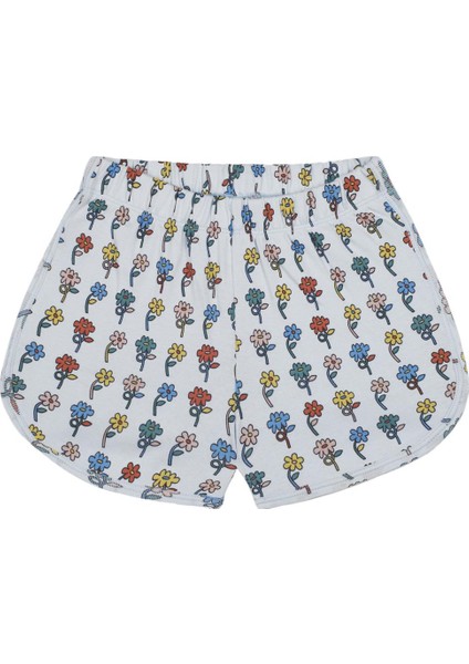 Grafik Çiçek Şortlu Pijama modelleri