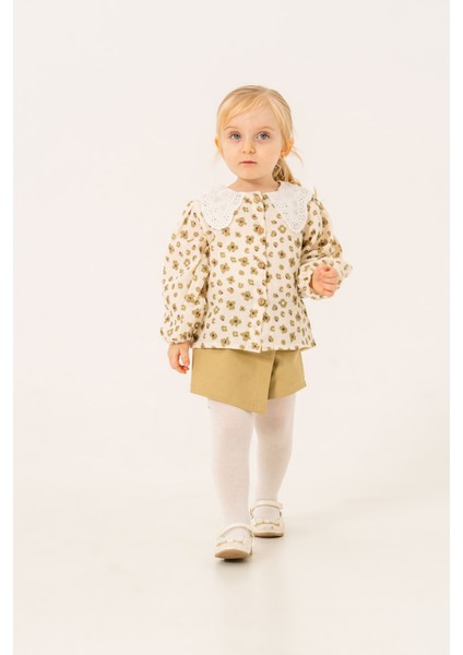 Kız Bebek Fistolu Şort Etek Takım (Külotlu Çorap Hediyeli)