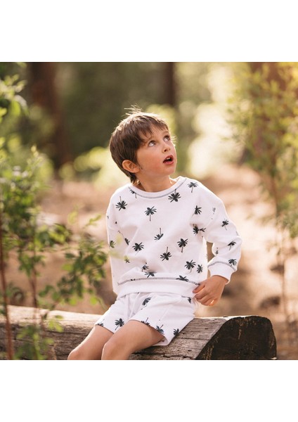 Palmiye Sweatshirt Şort Set