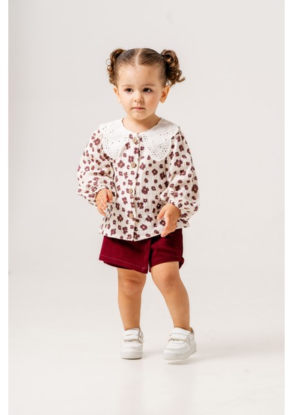 Kız Bebek Fistolu Şort Etek Takım (Külotlu Çorap Hediyeli)