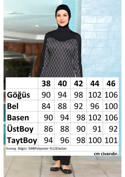 Likralı Tam Kapalı Tesettür Mayo 1272 Siyah modelleri