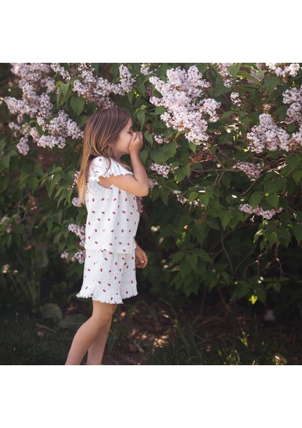 Uğurböceği Fırfırlı Şortlu Pijama