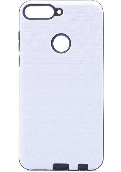 Huawei Y7 2018 Uyumlu Kılıf Renkli Sert Özel Tasarım New Youyouvar Silikon Kapak