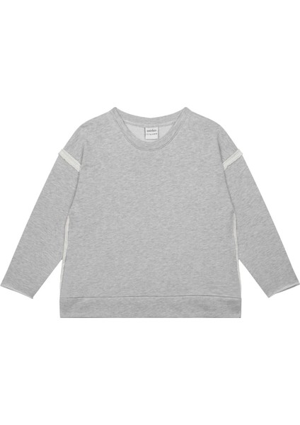 Gri Kontrast Detaylı Sweatshirt fiyatları