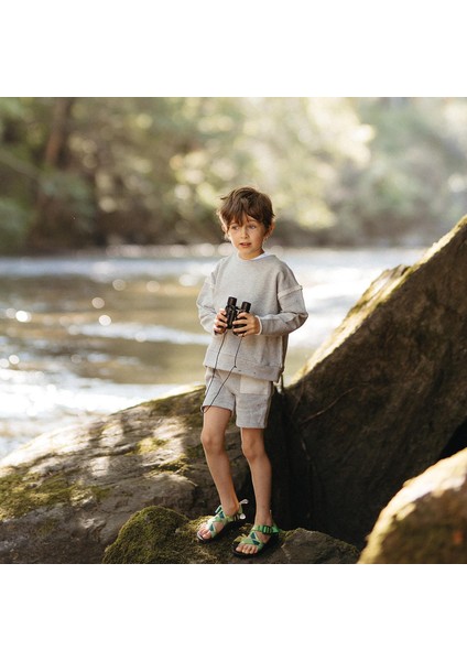 Gri Kontrast Detaylı Sweatshirt modelleri