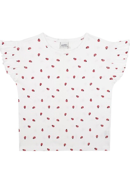 Uğurböceği Fırfırlı Şortlu Pijama