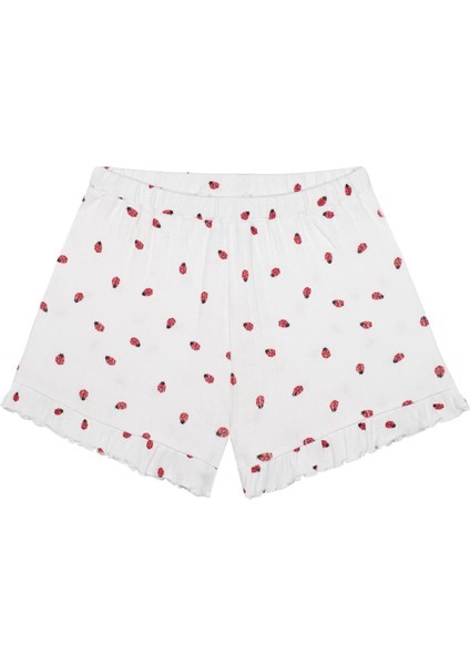 Uğurböceği Fırfırlı Şortlu Pijama