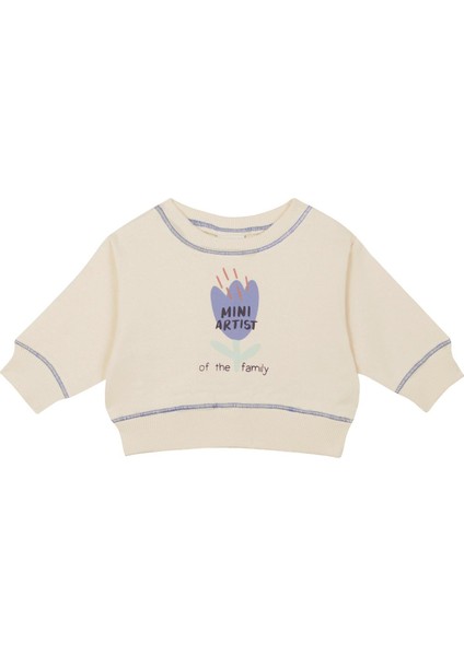 Çiçek Basklı Sweatshirt Tayt Set