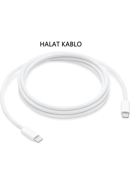 120W Type-C To Type-C Hızlı Şarj ve Data Kablosu Beyaz