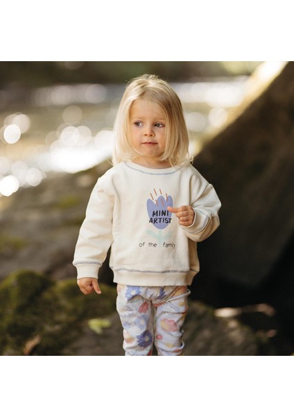 Çiçek Basklı Sweatshirt Tayt Set