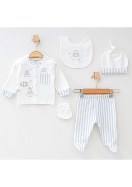 5322 Erkek Bebek Bej 5'li Hastane Çıkışı