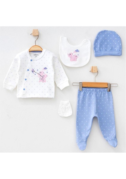 5309 Kız Bebek Mavı 5'li Hastane Çıkışı