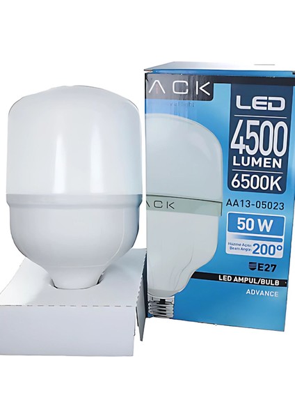 Ack LED Ampül 4500 Lümen 50W - 6500 Kelvın Beyaz Işık