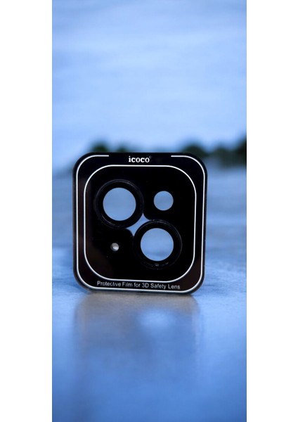 Apple iPhone 15 / 15 Plus - Tam Uyumlu - Siyah Renk - Safir Kamera Lens Koruyucu