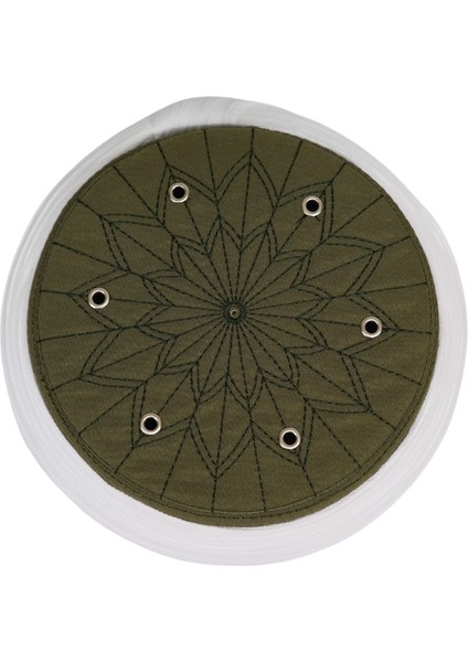 Talebe Sarığı-Beyaz Kumaş-Yeşil Takke-Yuvarlak Sarım-Kuş Gözlü-5 Metre modelleri