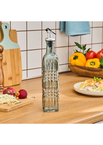 Daisy Cam Dikdörtgen Yağdanlık 500 ml Petrol Mavisi