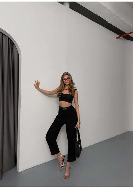 ✨yeni Sezon & New Season ✨ Summer Collection Poliviskon Kumaş Kemerli Pantolon / Kemerli Pantolon fiyatları