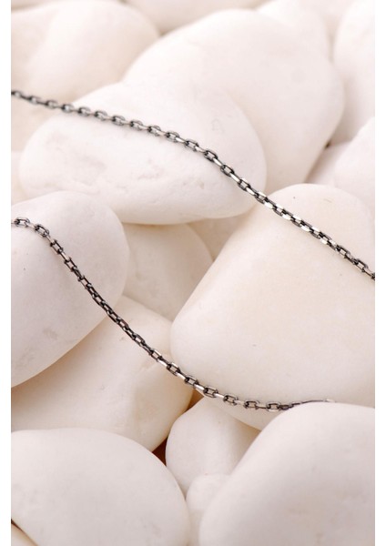 Oksitli Forse 45 cm Gümüş Zincir Kolye 80 modelleri