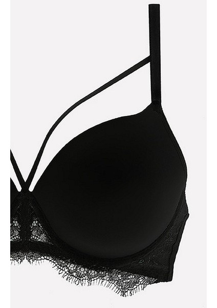 4618 Kadın Desteksiz Sütyen Külot Takım-Siyah modelleri